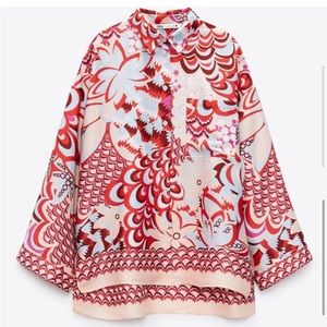 Zara Scarf print top & scarf